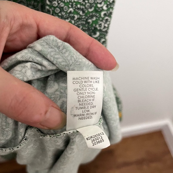 J. Jill Green Grass Fern Ditsy Tiered Mixed-Print Maxi Dress Size XS - Picture 8 of 12